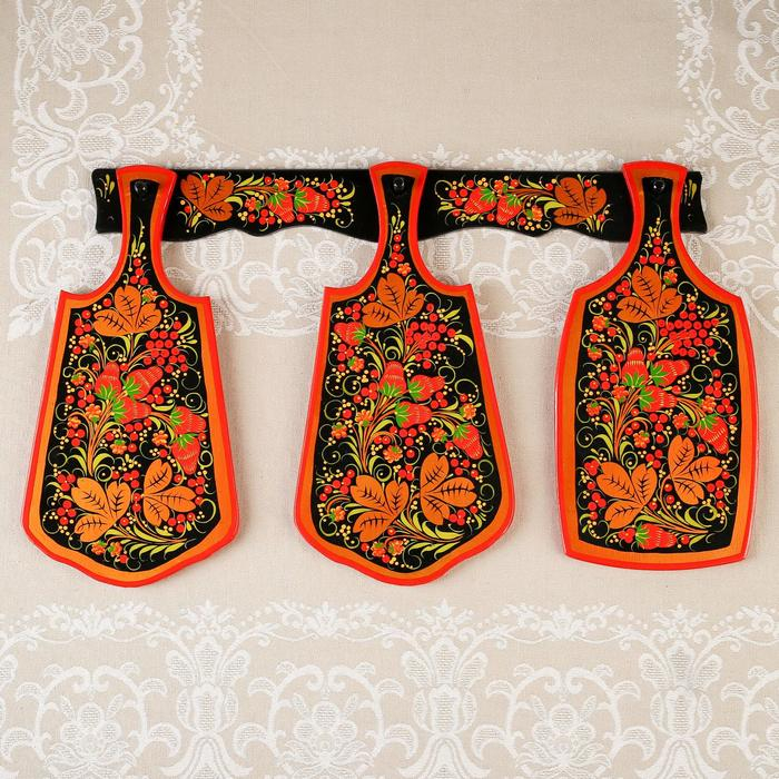 Набор Доски 3 шт и держатель 48&times;33&times;1 см хохлома