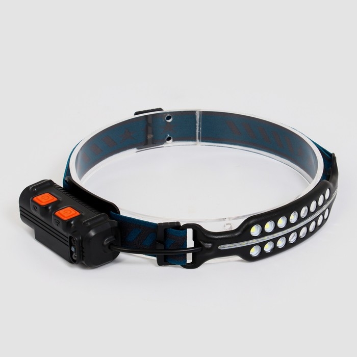 Фонарь налобный аккумуляторный, 15 Вт, 2000 мАч, COB, XPE, 6 режимов, индикатор заряда Фонарь налобный аккумуляторный, 15 Вт, 2000 мАч, COB, XPE, 6 режимов, индикатор заряда