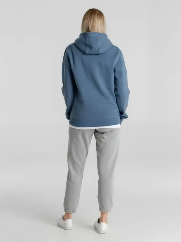 Толстовка с капюшоном унисекс King, серо-синяя, размер XS