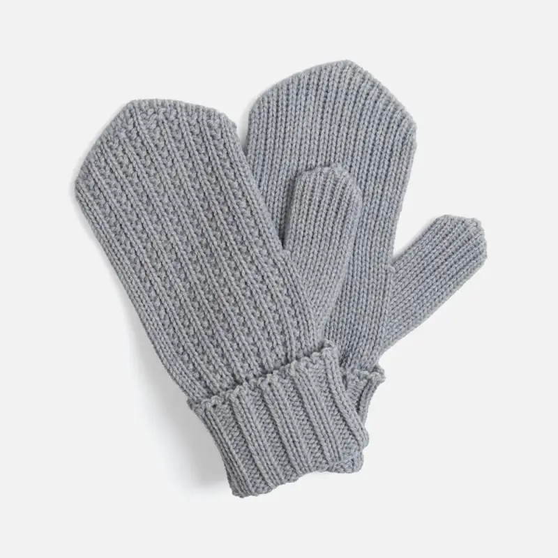 Варежки Nordkyn, светло-серый меланж, размер S/M