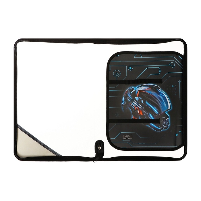 Папка для труда А4, молния вокруг, откидная планка, пластиковая, ПТР-1, с наполнением 10 предметов, для мальчика, Calligrata Папка для труда А4, молния вокруг, откидная планка, пластиковая, ПТР-1, с наполнением 10 предметов, для мальчика, Calligrata "Мото-шлем"