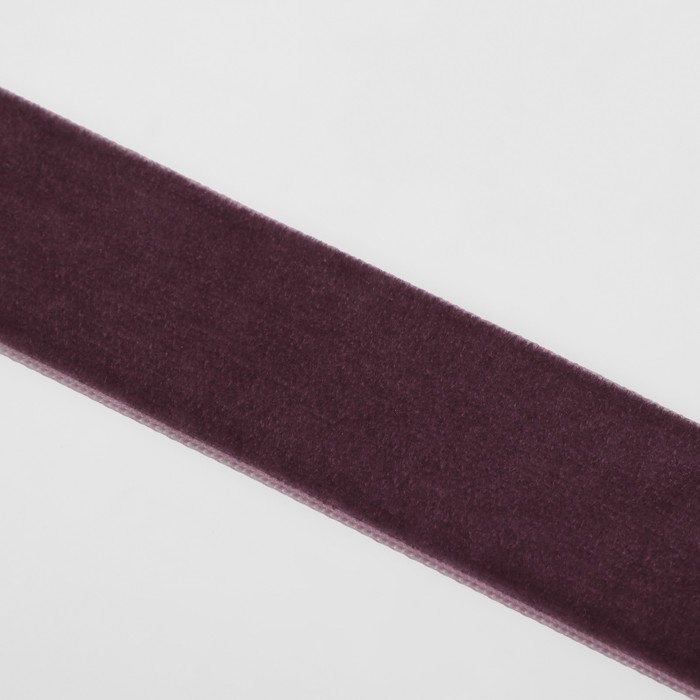 Лента бархатная, 25 мм, 18 &plusmn; 1 м, цвет ежевичный №199