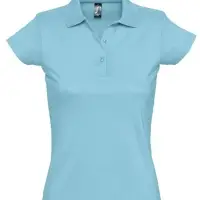 Рубашка поло женская Prescott women 170 бирюзовая, размер S