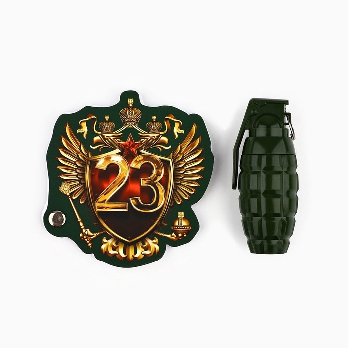 Блокнот 32 листа и ручка - граната «Для настоящего героя» Блокнот 32 листа и ручка - граната «Для настоящего героя»