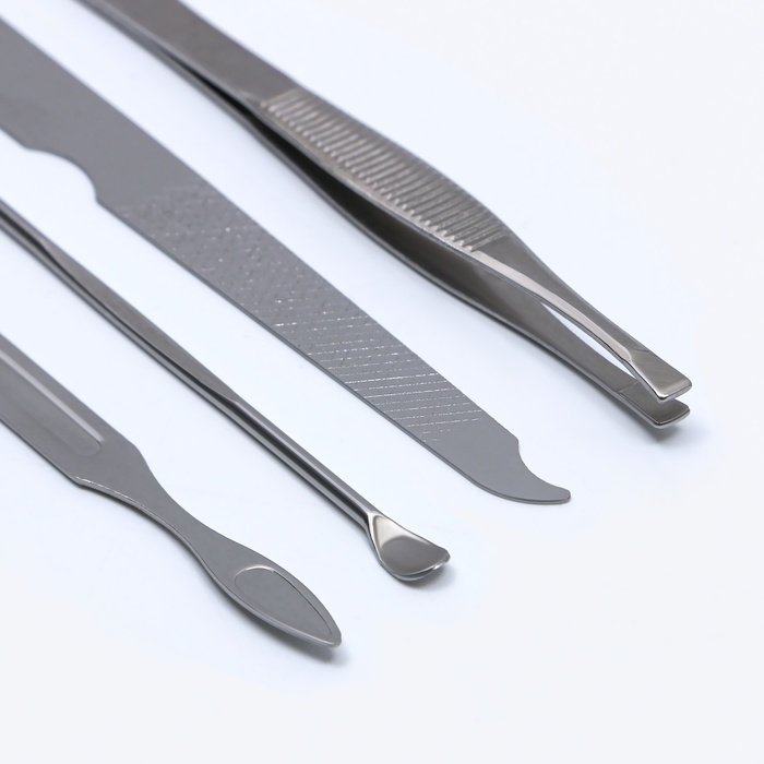 Набор маникюрный «Плетёнка», 7 предметов, в футляре, цвет МИКС Набор маникюрный «Плетёнка», 7 предметов, в футляре, цвет МИКС