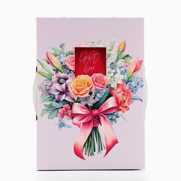 Коробка складная &laquo;Букет для тебя &raquo;, 21 х 15 х 7 см