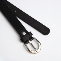 Ремень детский, ширина 2,1 см, винт, пряжка метал, цвет чёрный