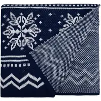 Плед Elnik, синий с молочно-белым Плед Elnik, синий с молочно-белым