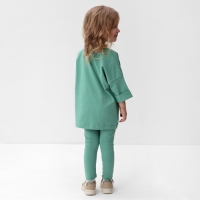 Костюм для девочки (футболка, лосины) MINAKU цвет оливковый, рост 110 см