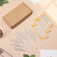 Свечи в торт "Металлик", 14 см, 18 шт, серебристые