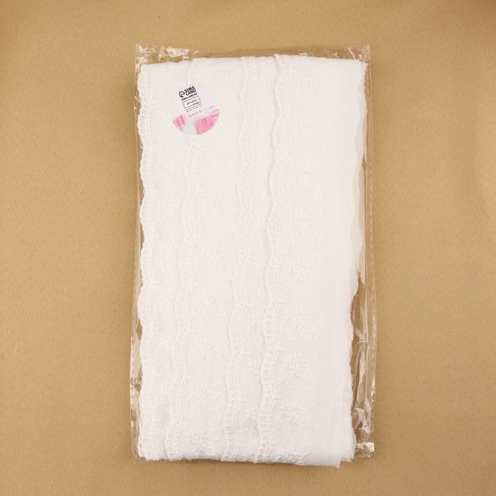 Кружево шитьё 50мм*15&plusmn;1ярд(13,7м&plusmn;1м) белый АУ