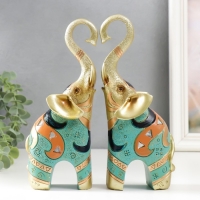 Сувенир полистоун "Африканский слон" набор 2 шт 6х17х21 см