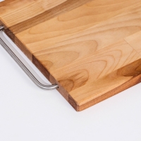 Доска разделочная и сервировочная "Прямоугольник" (металлические ручки) 38х23х2 см