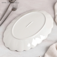 Блюдо керамическое &laquo;Ромашка&raquo;, 32&times;20&times;3 см, цвет белый