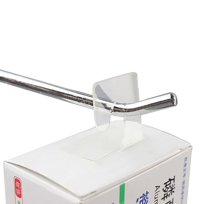 Крючок-вешалка самоклеящийся 2,5&times;4 см (набор1000 шт.), цвет прозрачный