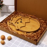 Менажница, набор 2 шт., дерево &laquo;Посуда: пасхальные животные&raquo;, заяц 30х24 см., цыпленок 30х24 см.