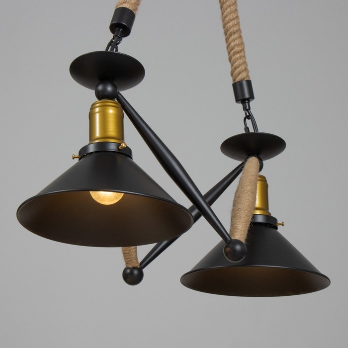 Люстра "Майди" 2хЕ27 черный 55х22х61см BayerLux