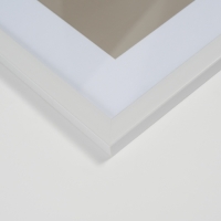 Фоторамка пластик  "Gloria" 40x50 с паспарту 30х40 см, белый