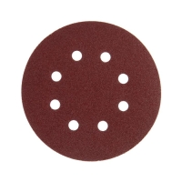 Круг абразивный шлифовальный под "липучку" ТУНДРА, перфорированный, 150 мм, Р100, 5 шт.