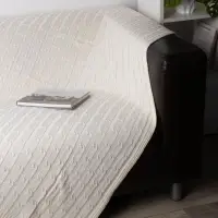 Плед Trenza, молочно-белый