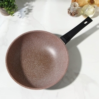 Сковорода WOK Доляна &laquo;Брауни&raquo;, d=28 см, съёмная ручка, антипригарное покрытие, индукция