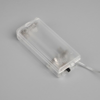 Светодиодная ветка 70 см, 20 LED, серебристая, AAх2 (не в комплекте), свечение белое