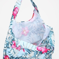 Сумка хозяйственная на кнопке, складная, цвет голубой