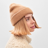 Шапка женская MINAKU, цвет бежевый, р-р 56-58