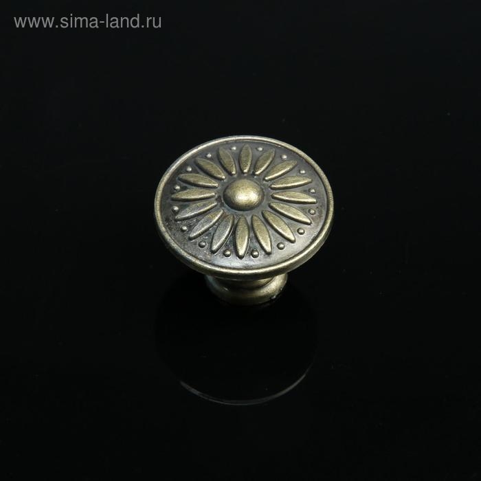 Ручка кнопка ТУНДРА РК203, цвет бронза Ручка кнопка ТУНДРА РК203, цвет бронза