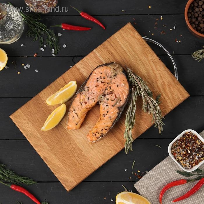 Доска разделочная с металлической ручкой Mаgistrо, 29&times;18&times;1,2 см, дуб