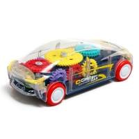 Машина &laquo;Шестерёнки&raquo;, инерция, свет, цвет МИКС