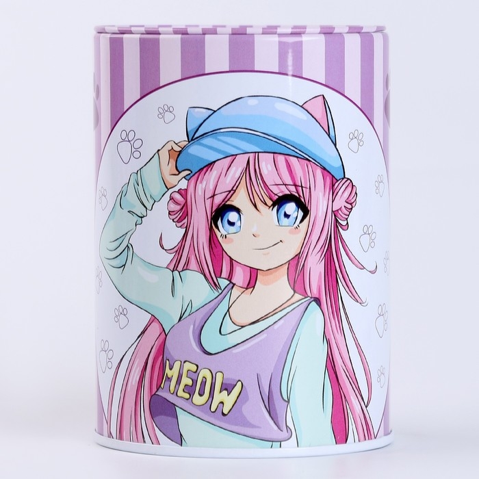 Копилка для декорирования стразами и фольгой &laquo;Девочка с котиком&raquo;