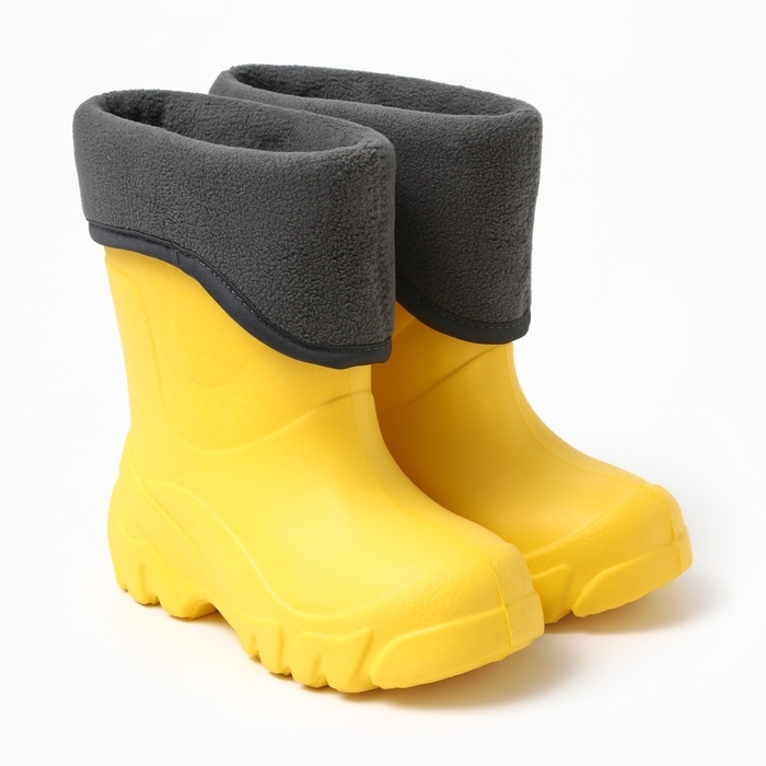 Сапоги детские с утеплителем, цвет жёлтый, размер 32/33