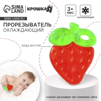 Прорезыватель охлаждающий с водой &laquo;Клубничка&raquo;, Крошка Я