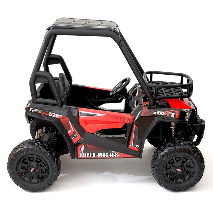 Электромобиль &laquo;БАГГИ&raquo;, максимальная нагрузка 100 кг, АКБ 24V, кожаное сидение, цвет красный