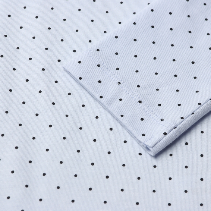 Джемпер для девочки школьный, цвет нежно-голубой/горошек, рост 122 см