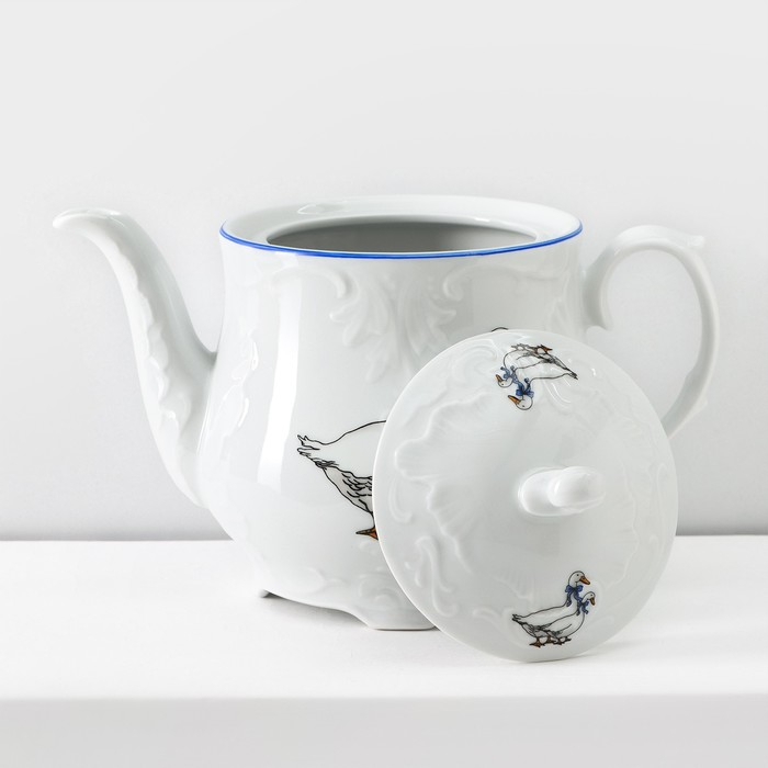 Чайный сервиз на 6 персон &laquo;Рококо. Гуси&raquo;, 15 предметов