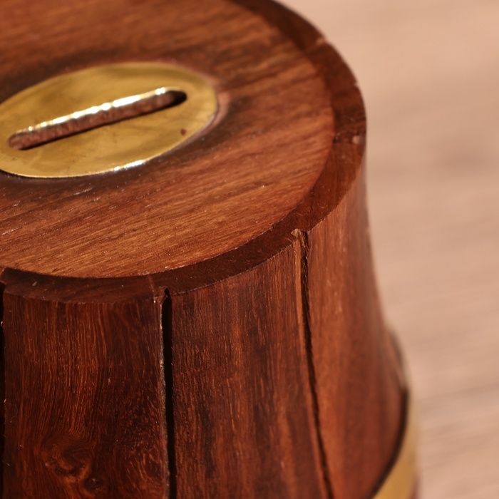 Копилка Копилка "Бочка" 10х10х12 см, манговое дерево