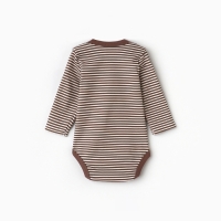 Боди детское с длинным рукавом "Мишка", цвет бежевый, рост 68