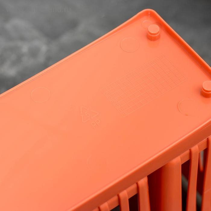 Подставка для столовых приборов Plastic Centre &laquo;Лилия&raquo;, 3 секции, поддон, цвет МИКС