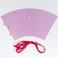 Пакет для цветов конусный круглый складной на лентах &laquo;Для тебя&raquo;, 15 х 23.3 х 7.5 см