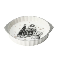 Блюдо для запекания Доляна &laquo;Хюгге&raquo;, d=28,8 см, цвет белый