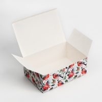 Коробка подарочная новогодняя складная &laquo;Снегири&raquo;, 18 х 12 х 7 см, Новый год