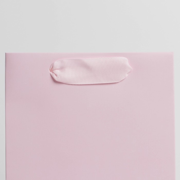 Пакет подарочный под бутылку, упаковка, &laquo;Розовый&raquo;, 13 x 35 x 10 см