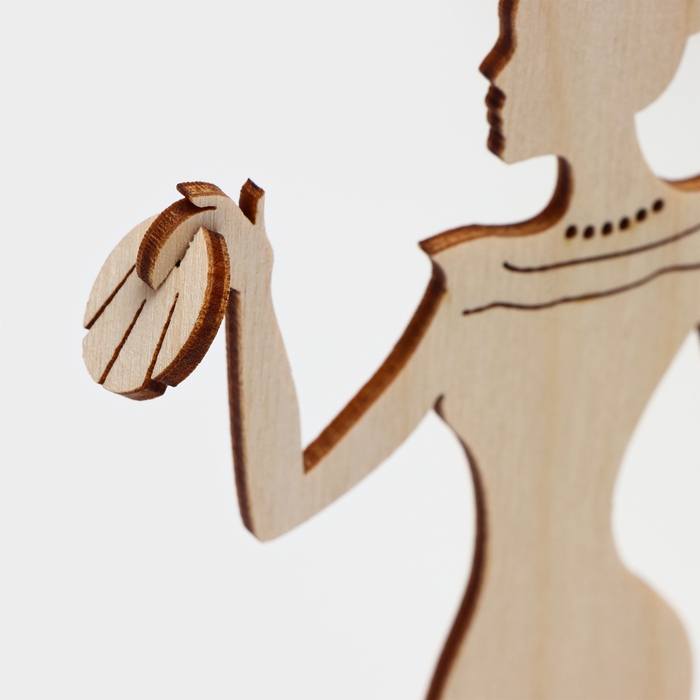 Салфетница деревянная &laquo;Статная&raquo;, с держателем для чая, 25&times;13&times;13 см