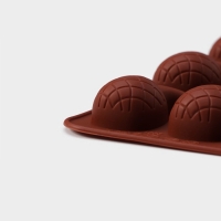 Форма для конфет и шоколада Доляна &laquo;Ананас&raquo;, силикон, 22,5&times;10,5 см, 12 ячеек, цвет коричневый