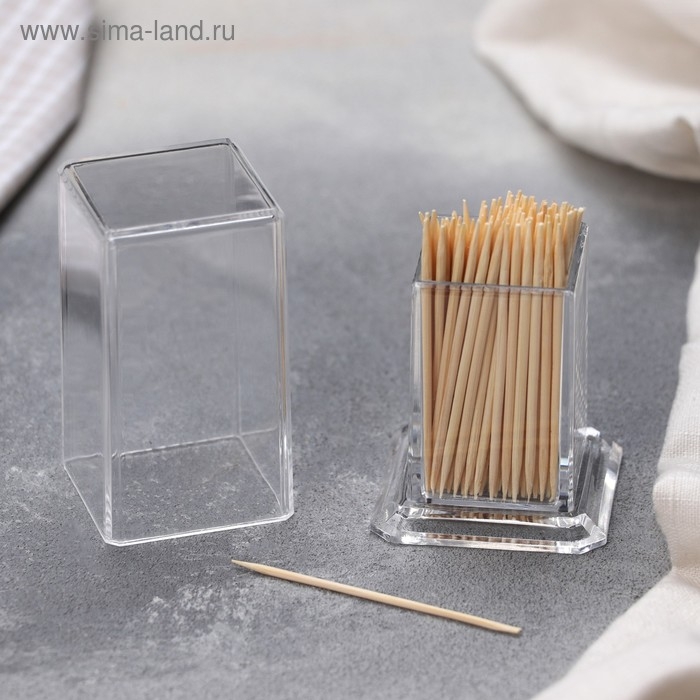 Подставка под зубочистки Доляна, 5&times;5&times;7,5 см, прямоугольная