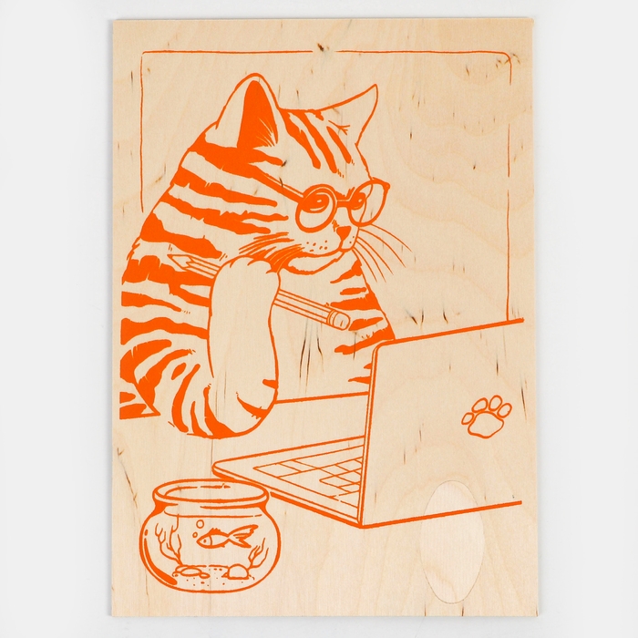 Основы для выжигания &laquo;Учёный кот&raquo; 30х21 см