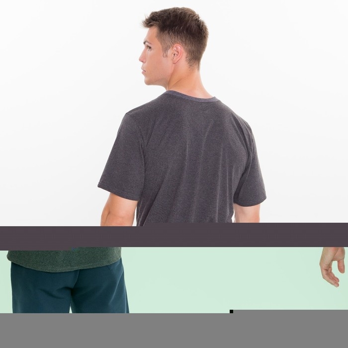 Футболка мужская, цвет темно-серый меланж, летучая мышь, размер 56 Футболка мужская, цвет темно-серый меланж, летучая мышь, размер 56