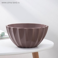 Кашпо для цветов с автополивом &laquo;Ракушка&raquo;, 2,4 л, d=22см, h=10,5 см, цвет мокко